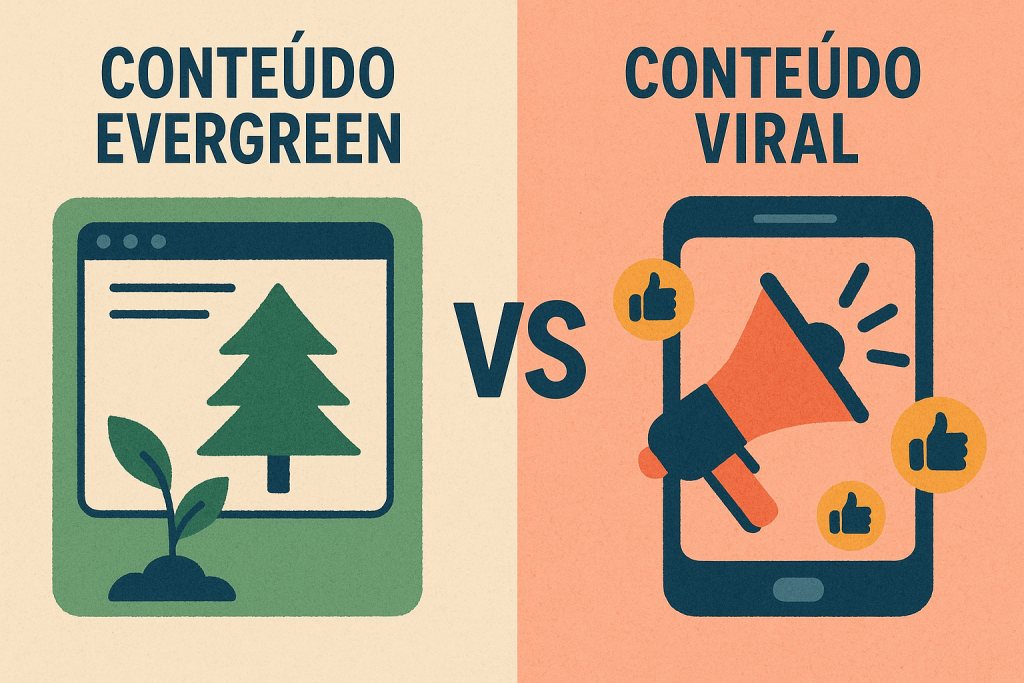 Conteúdo Evergreen versos Conteúdo Viral